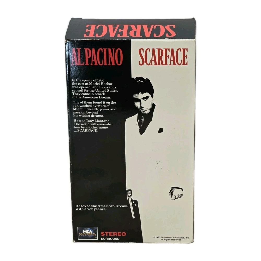 Scarface VHS 2 Tape Set Al Pacino Crime Classic  Vintage Movie 📼